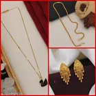 Combo of Alloy Pendant with Chain & 1 Pair Earrings for Women 