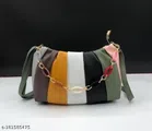 PU Sling Bag for Women (Multicolor)