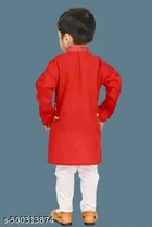 Floral Cotton Kurta Set for Boys 