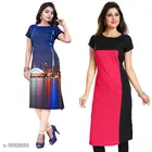 Crepe Printed Kurti for Women 