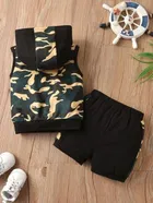 Cotton Blend Printed Clothing Set for Boys 