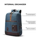 Gear Classic 6, 31L Water Resistant Anti Theft Faux Leather Laptop Backpack for Men & Women, Teal Brown