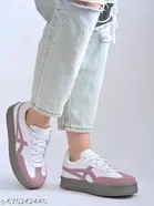 Solid Synthetic Slip-on Sneakers 