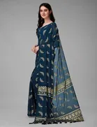 Georgette Foil Printed Saree for Women 