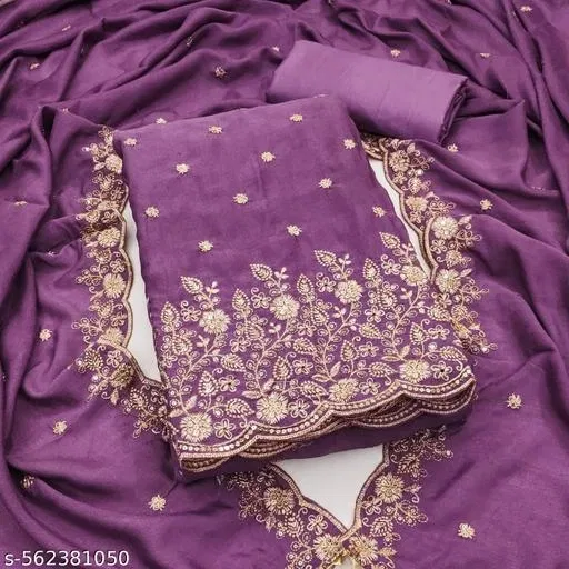 Punjabi/All Over Suits for Women (Lavender, 5.85 meter (S)