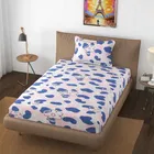 Microfiber Single Bedsheet with Single Pillow Cover 