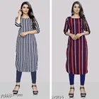 Crepe Striped Kurti for Women 