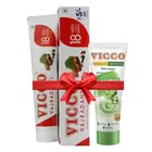 Vicco Vajradanti Ayurvedic Toothpaste 100 g with free Vicco Turmeric Aloe Vera Skin Cream 15 g. (Worth rupees 65)