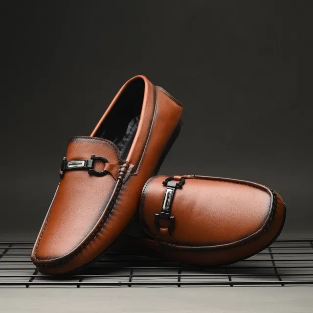 Loafers for Men (Tan, 8)
