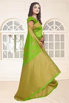 Jacquard Woven Design Saree for Women, Green 