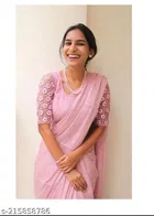 Chiffon Embroidered Saree for Women 