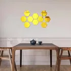 Acrylic Hexagon Shaped Wall Mirror Stickers 