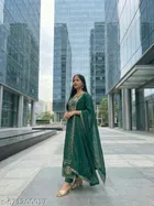 Rayon embroidered Anarkali Kurta Set for Women 