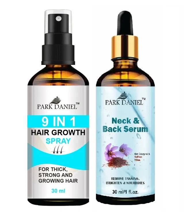 Park Daniel 9 in 1 Hair Growth Spray with Neck and Back Whitening Serum (30 ml, Set of 2)