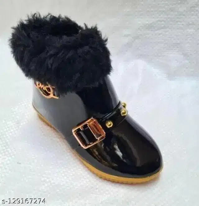 Boots for Girls (Black, 4-4.5 Years)