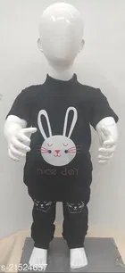 Hosiery Cotton Half Sleeves T-Shirt with Pant Clothing Set for Kids 