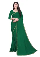 Lycra Blend Solid Saree for Women 
