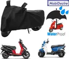 Polyester Waterproof Scooty Cover with Mirror Pocket for Hero Maestro, Maestro edge, Pep+, Destini, Dash, Eddy, Flash, Maxi, Optima, Nyx, Duet, Photon, Zippy (Black)