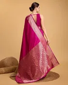 Silk Woven Design Saree for Women, Pink 