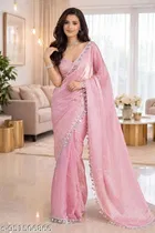 Satin Party Wear Saree for Women 