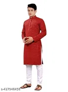 Embroidered Ethnic Kurta Set for Men 