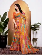 Georgette Printed Saree for Women 