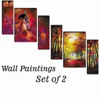 MDF 2 Pcs Designer Wall Painting for Home & Office 