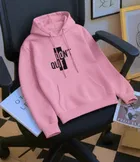 Fleece Printed Hoodie for Men, Pink 