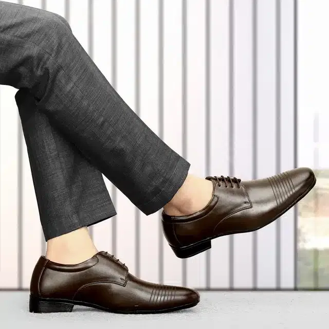 Formal Shoes for Men (Brown, 8)