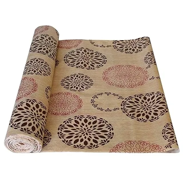 Laminated Non Woven Multipurpose Kitchen Cabinet Drawer Shelf Mat (Multicolor, 45x500 cm)