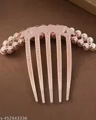 Pearl Metal Hair Clips for Women, Gold