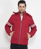 Nylon Full Sleeves Jacket for Men (Maroon, L)