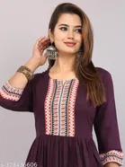 Rayon Embroidered Kurti for Women 
