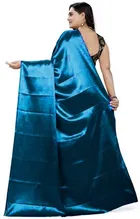 Satin Solid Saree for Women 