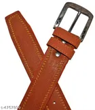 PU Solid Belt for Men, Brown