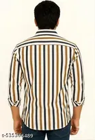 Check Printed Shirt For Men, White & Mustard 