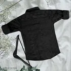 Solid Cotton Blend Spread Collar Long Sleeves Shirt for Boys 