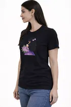 Cotton Blend T-shirt for Women, Pink & Black, Pack of 2 