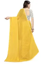 Georgette Solid Saree for Women 