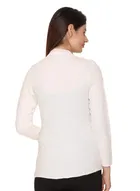 Woolen V-Neck Cardigan Full Sleeve Button-Up Winter Sweater 