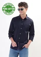 100% Cotton Full Sleeves Solid Shirt for Men 