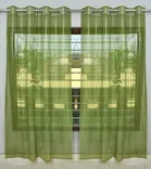Sheer Plain Green Door Curtain 7ft Pack of 1