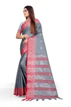 Cotton Embellished Saree for Women 
