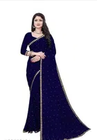 Lycra Blend Embroidered Saree for Women 