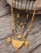 Combo of 4 Pcs Mangalsutras with Earrings Set for Women 