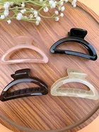 Acrylic Hair Clip, Pack of 6 (Multicolor)