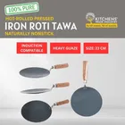 23Cm Iron Wooden Handle Tawa- 