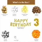 Multicolor Theme 3rd Birthday Balloon Decoration Kit , Multicolor, Pack Of 58