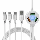 Electric 6in1 10W Charging Cable 3 Plug 3 USB Port, for Mobile Phone, Cable Size: 1.5m