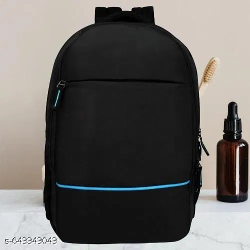 Polyester Backpack for Men & Women, Black